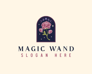 Mystical Rose Moon logo design