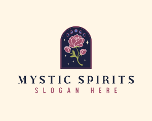 Mystical Rose Moon logo design