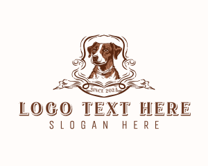 Vintage - Dog Grooming Shelter logo design