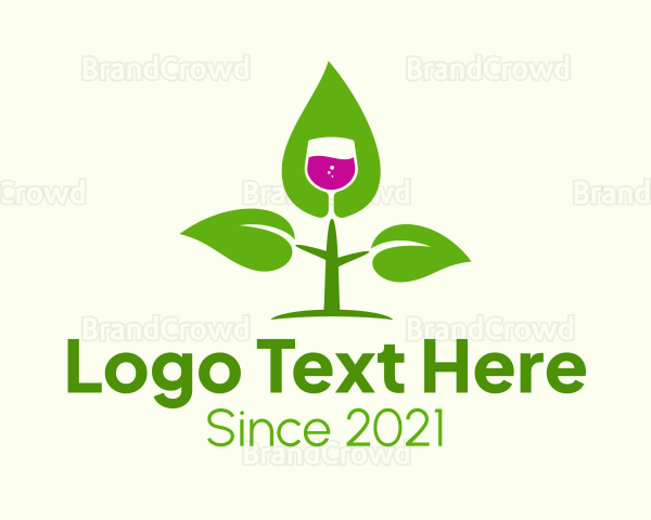 Natural Wine Plant Logo