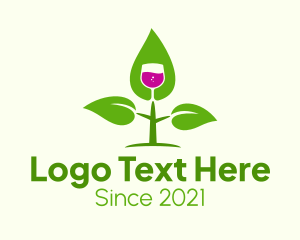 Wine Company - Natural Wine Plant logo design