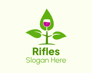 Natural Wine Plant Logo