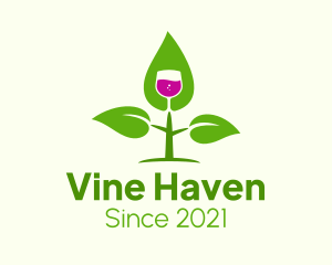 Natural Wine Plant logo design