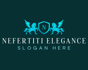 Elegant Pegasus Crest logo design