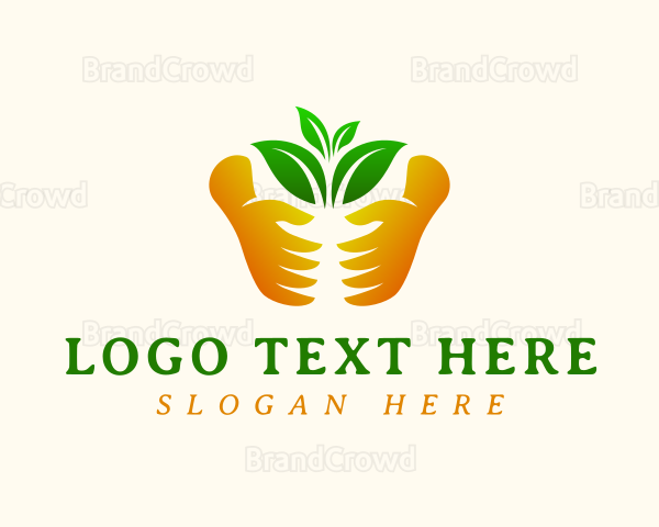 Hand Gloves Plant Logo