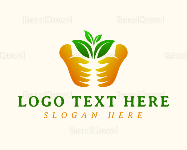 Hand Gloves Plant Logo