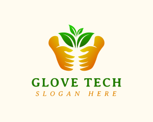 Hand Gloves Plant logo design