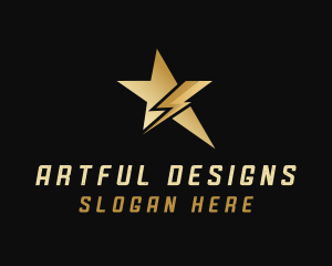 Lightning Star Media logo design