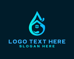 Clean - Water House Splash logo design