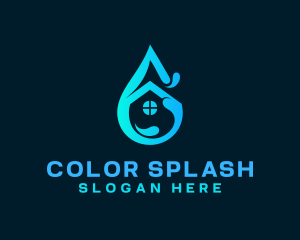 Water House Splash  logo design