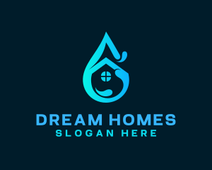 Purified - Water House Splash logo design