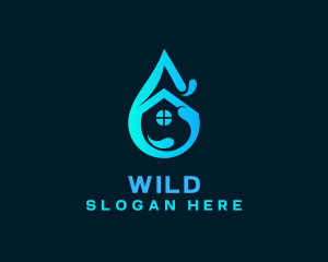 Plumber - Water House Splash logo design