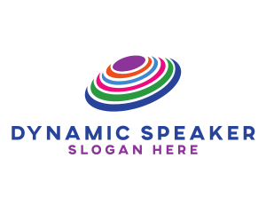 Speaker - Colorful UFO Spaceship logo design