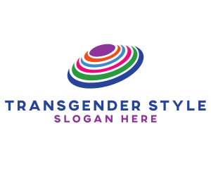 Transgender - Colorful UFO Spaceship logo design