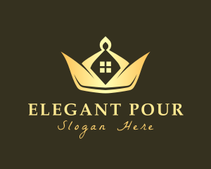 Elegant Crown House logo design