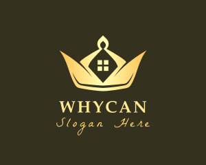 High End - Elegant Crown House logo design