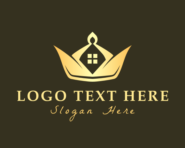 Villa - Elegant Crown House logo design