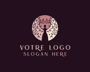 Woman - Mother Nature Therapy logo design