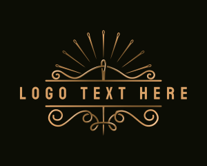 Tufting - Elegant Sewing Needle logo design