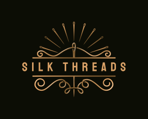 Weaving - Elegant Sewing Needle logo design