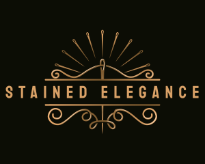 Elegant Sewing Needle logo design