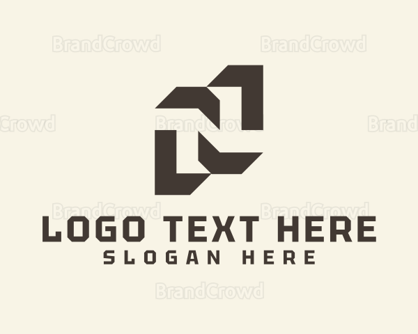 Geometric Business Letter N Logo