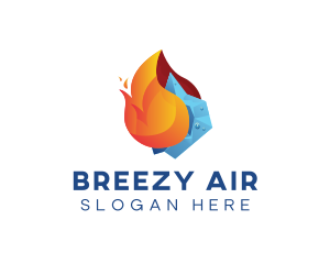 Hot Cold Air Conditioning logo design