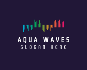 Gradient Sound Waves logo design