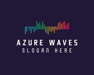 Gradient Sound Waves logo design