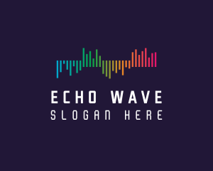 Gradient Sound Waves logo design