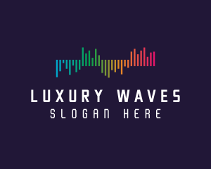 Gradient Sound Waves logo design