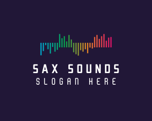 Gradient Sound Waves logo design