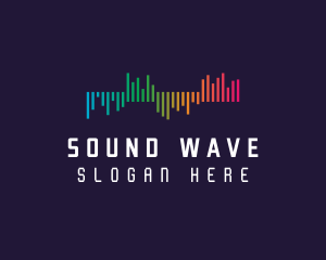 Gradient Sound Waves logo design