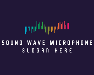 Gradient Sound Waves logo design