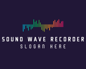 Gradient Sound Waves logo design