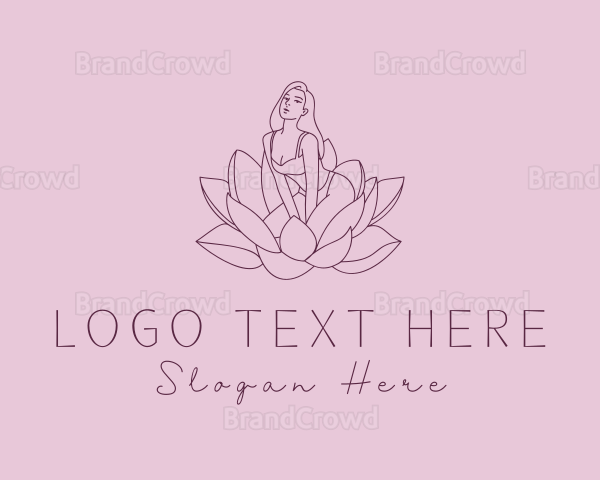 Lotus Flower Sexy Lady Logo