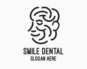 Mens Products - Man Smiling Line Art logo design