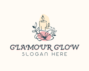 Decor - Floral Candle Decoration logo design