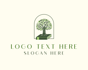 Studying - Knowledge Tree Book logo design