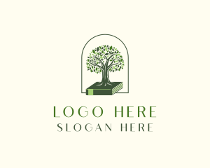 Writer - Knowledge Tree Book logo design