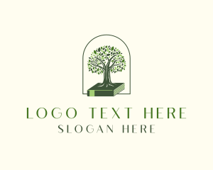 Knowledge - Knowledge Tree Book logo design