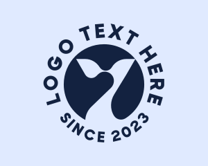 Whale - Modern Circle Letter Y logo design