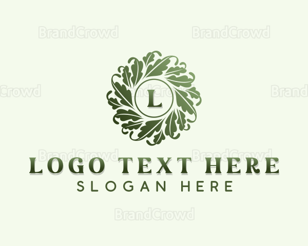 Organic Herbal Leaves Logo