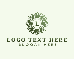 Organic Herbal Leaves Logo