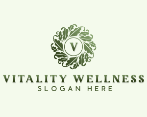 Organic Herbal Leaves logo design