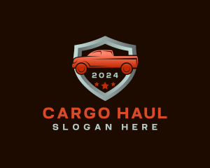 Automobile Pickup Truck Shield logo design