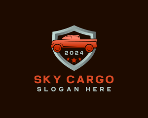 Automobile Pickup Truck Shield logo design