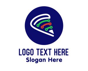 Slice - Italian Pizza Technology logo design