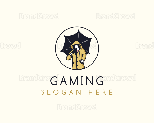 Lady Umbrella Raincoat Logo