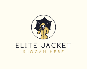 Jacket - Lady Umbrella Raincoat logo design